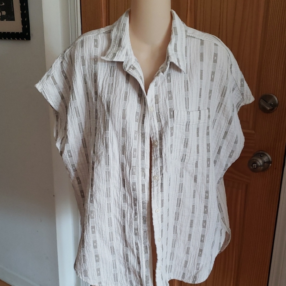 Madewell White Textured Fabric